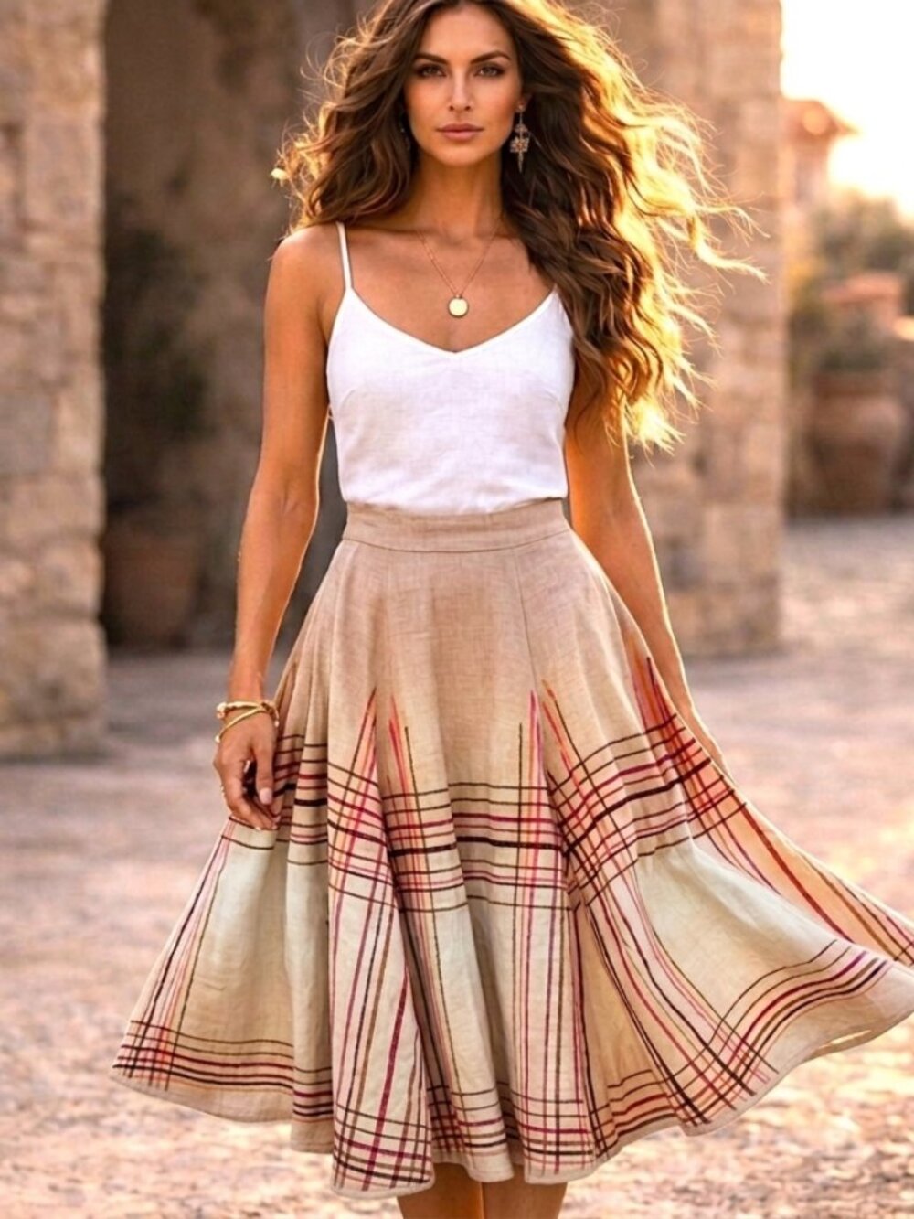 Spring/Summer Collection Linen Skirt'
